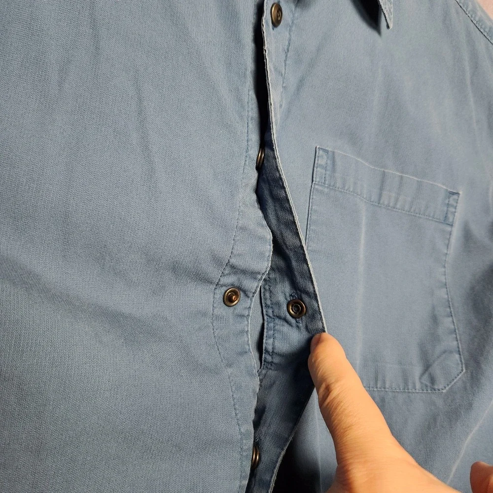 5.11 Tactical Series Mens Large Blue Short Sleeve RAPIDraw Snap Front Shirt‎